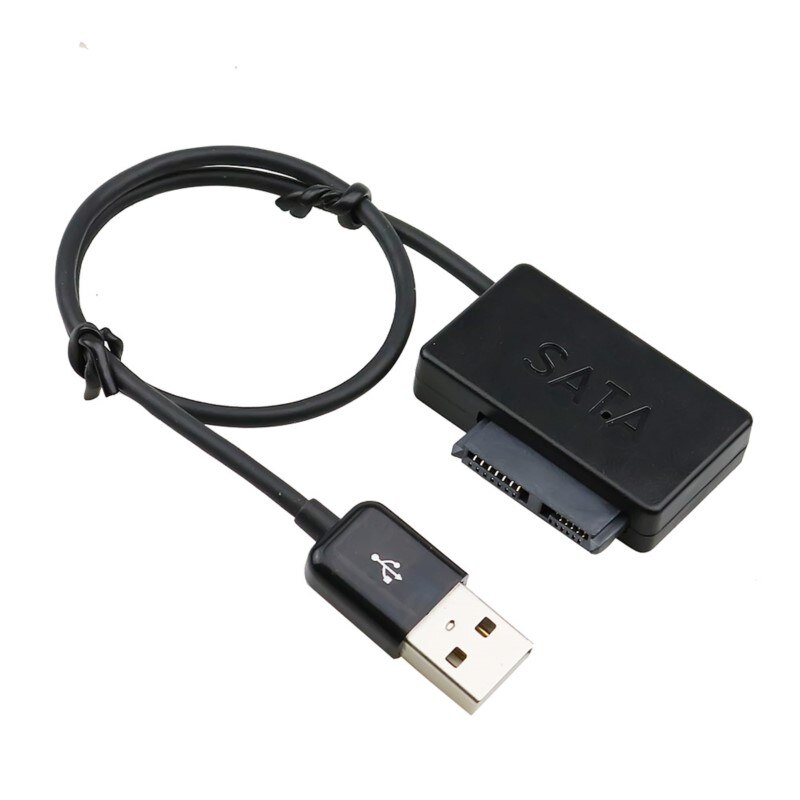 Notebook CD-ROM Drive SATA to USB Cable 6P +7P SATA to USB 2.0 Easy Drive Line Transfer Box Drives Cases Computer Components