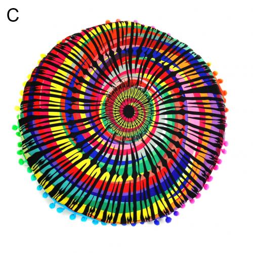 43cm rund bohemisk mandala golvkudde hemsoffa inredning nationell stil soffkudde bekväm kudde: C