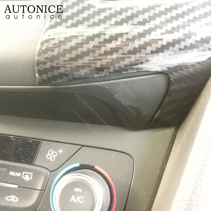 Para Ford Focus MK3 color de fibra de carbono Interior salpicadero Aire acondicionado Ventilación Trim 2 uds ABS