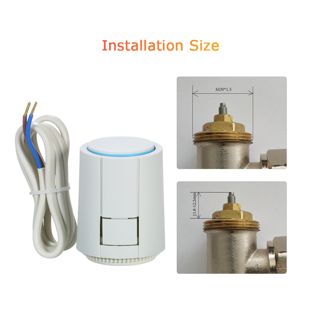 Thermal Actuator NC 230V for Underfloor Heating Manifold Normally Closed Electric Actuator for Floor Heating Thermostat System