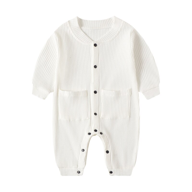 Baby boy clothes Spring Rompers 0-18M Newborn Boy Romper Unisex Baby Clothes Costume Babies grils Cotton Jumpsuit: white / 18M