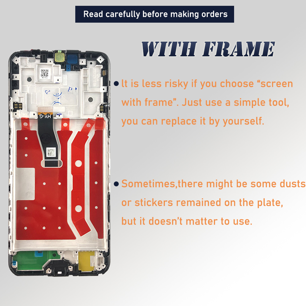 6.75 inch For Huawei nova Y72 MGA-LX3 LCD With Frame Display Screen Touch Digitizer For Huawei nova Y72s LCD GFY-LX1 Replacement
