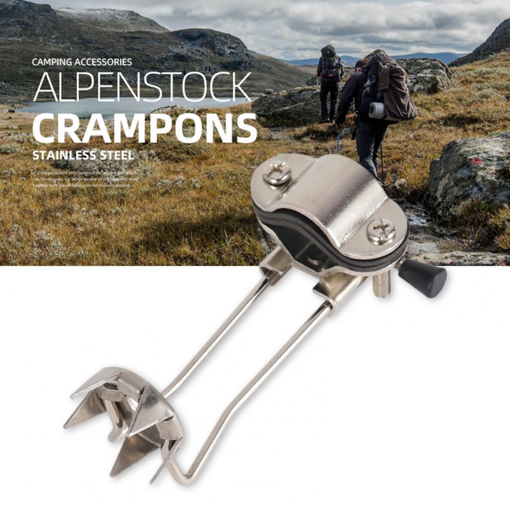 Crampones de acero inoxidable antioxidante para montañismo, equipo de escalada, puntas de hielo, muletas, garra, para exteriores