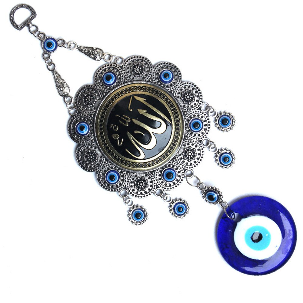 Grand turc diable oeil bleu glacé oeil ornement intérieur caractéristique tenture murale coran mauvais œil maison jardin voiture décorations