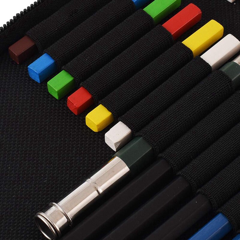 H & B 51 unids/set Kit de dibujo lápiz de madera dibujando lápices boceto de arte suministros de pintura con bolsa de transporte