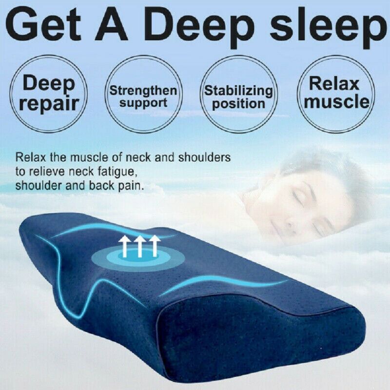 Contour memory foam cervikal kudde ortopedisk nacksmärtskudde för sida rygg spondylodyn sovkuddar nacke huvud ryggstöd