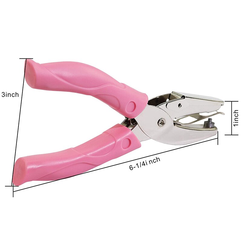 2 Grote Ronde Gaten + Medium Ronde Gaten Metalen Enkele Hand Perforator Hand-Held Punch Machine Handleiding Enkele gat
