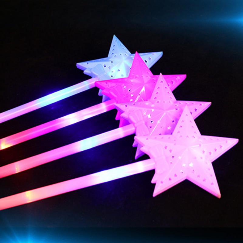 Juguetes con luz LED de estrellas, 3 modos de lujo, varita mágica de la estrella LED, barra luminosa parpadeante para , Navidad, juguetes luminosos de colores 1 Uds.