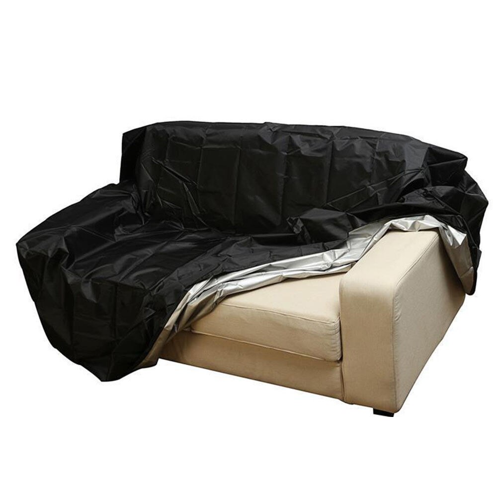 Multiple Specifications Available Garden Bench Dustproof Cover Waterproof Breathable Outdoor Bench Black Seat Cover