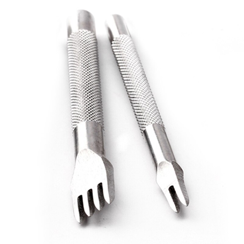 Practical Leather Punch Tool 2/4 Prong Wallet Bags Belts Leather Punching Tools Durable Leather DIY Craft Carving Tool