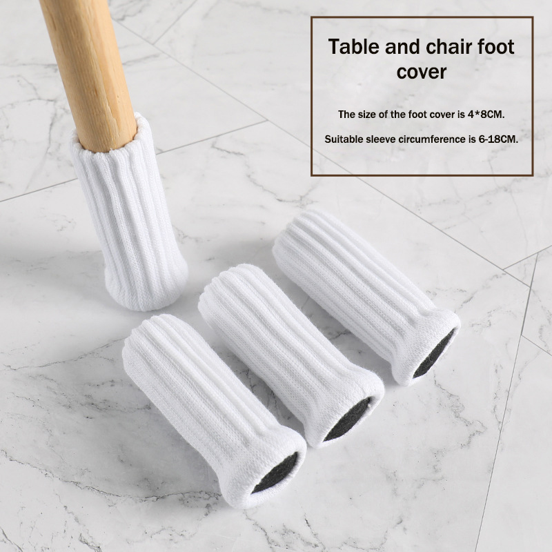 24 stuks meubelvoeten gebreide beschermers stoelpoten vloer antislipkussens tafelpoten sokken voor vloerbeschermers stoelkussens hoezen: Rode Rronze