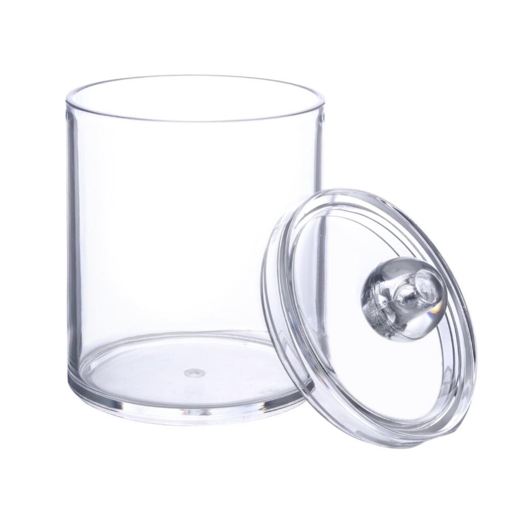 Two-layer Acrylic Portable Round Container Storage Bottles & Jars Makeup Organizer Cotton & Pad Box Cosmetics Swab Q-tip Holder