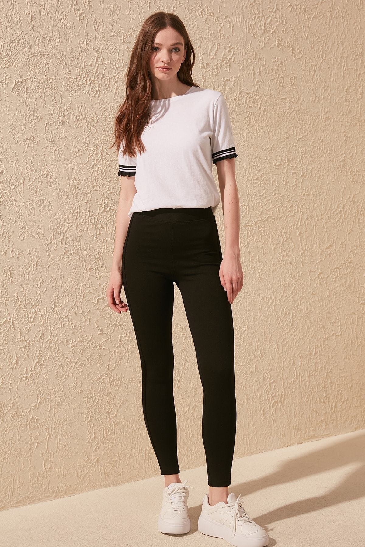 Trendyol Kanten Lurex Spliced Leggings TWOAW20TA0078