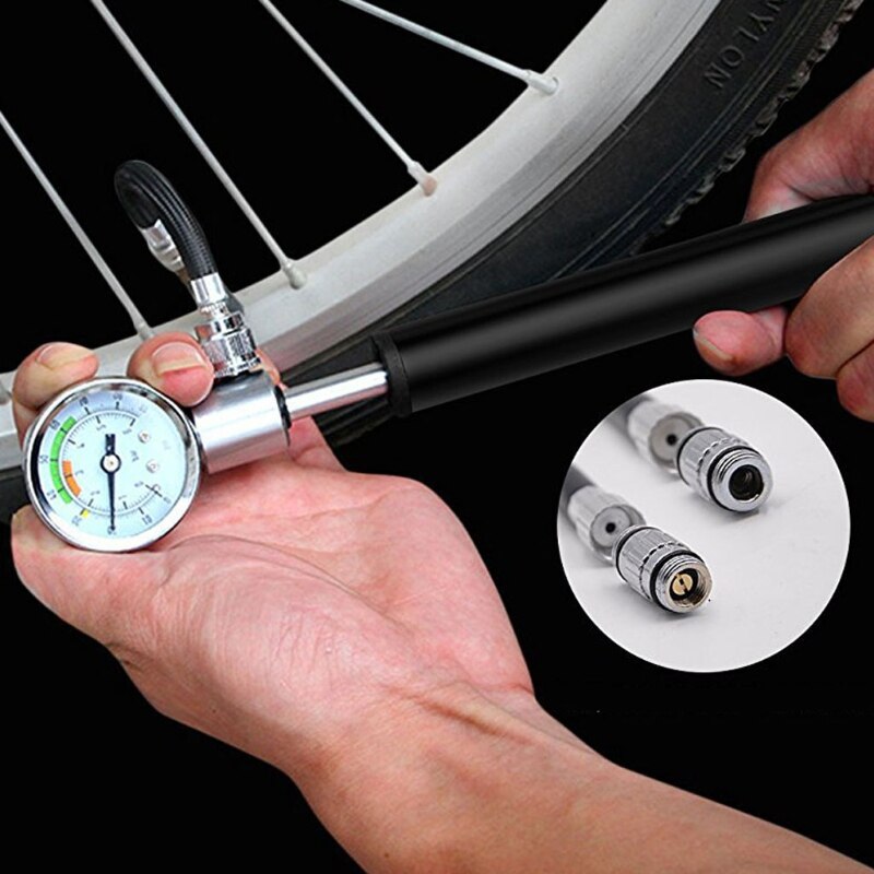 Portable Manual High Pressure Bike Pump Compact Bicycle Air Pump for Road Mountain Bike Cycling Outdoor Sports Repair H053