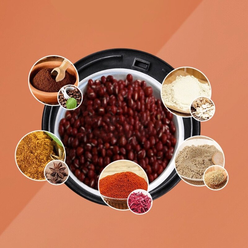 Mini molinillo de café eléctrico, granos, especias, licuadora molino, tuerca, máquina de molienda de semillas
