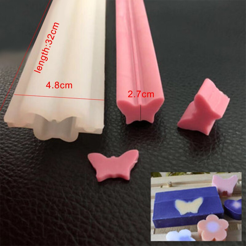 Round Heart Shape Silicone Soap Mold Pipe Tube Handmade Cake Baking Tool Soap Making Soap Mold: 11