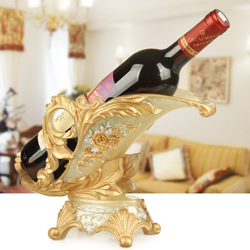 Europäischen Rotwein Halfter wohnzimmer luxus wein schrank dekorationen Hohe fuß wein glas Halfter haushalt wein flasche Gestell