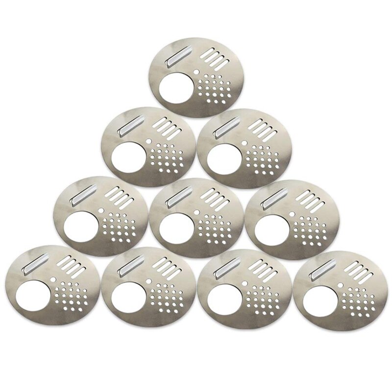 10x bijen honingraat kernkast toegangsdeur, imkergereedschap, imkergereedschap, roestvrijstalen schijfdeuren