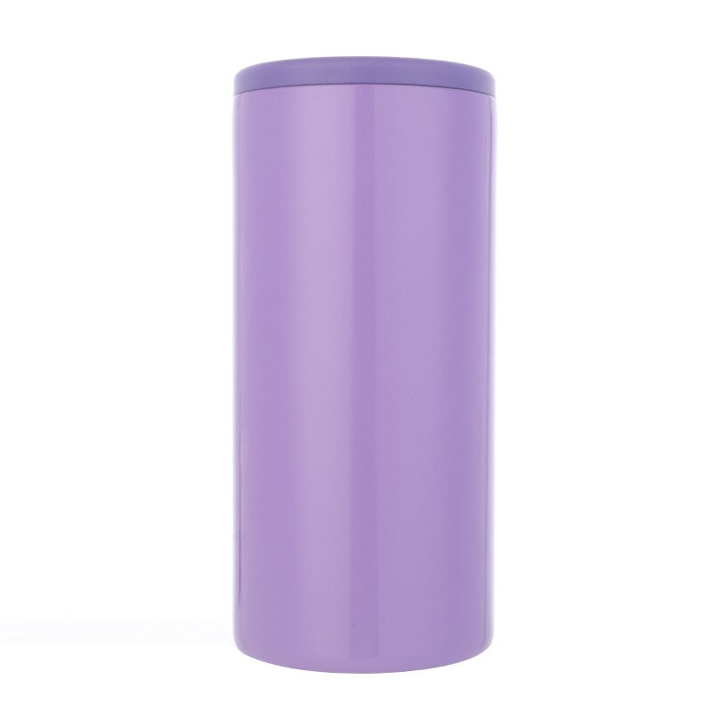 UPORS 12oz maigre canette refroidisseur en acier inoxydable bouteille de bière garde-froid Double paroi isolé vide porte-bouteille barre accessoires: VIOLET