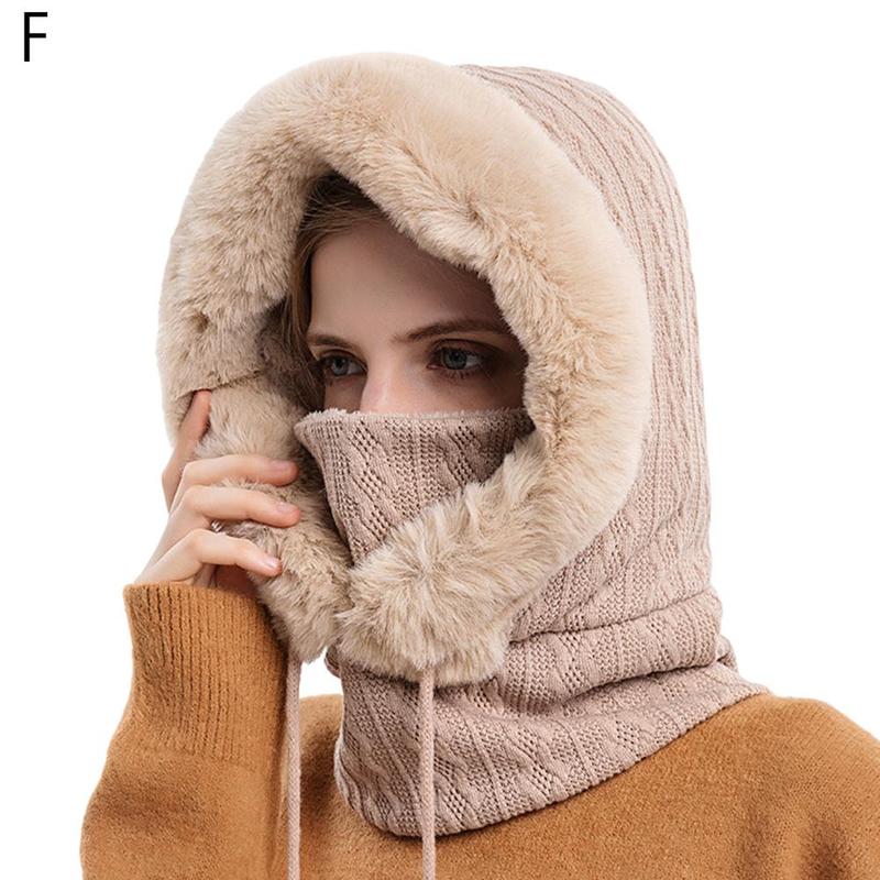 Dicke Warme Winter Hütte Haube Kalt-nachweisen Ski Deckel warm Kalt-beweis Headwear Schal Integrierte Winddicht Hütte Bergsteigen F V1u2: F
