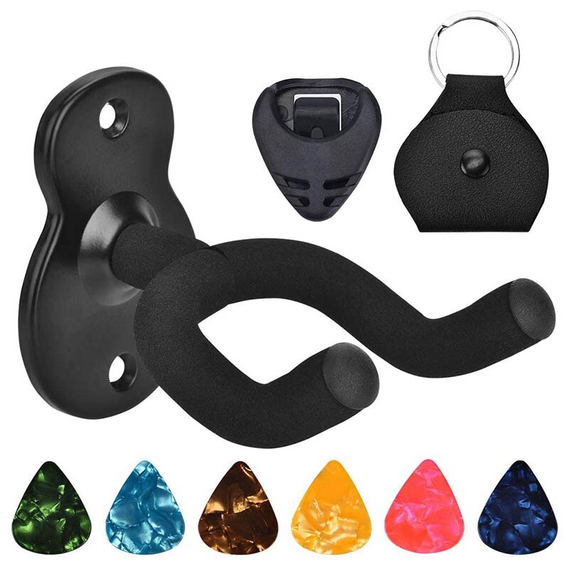Support Mural Universel Pour Guitare - Acier Avec Mousse - Ajustable Pour Guitare, Basse, Ukulélé - Installation Facile