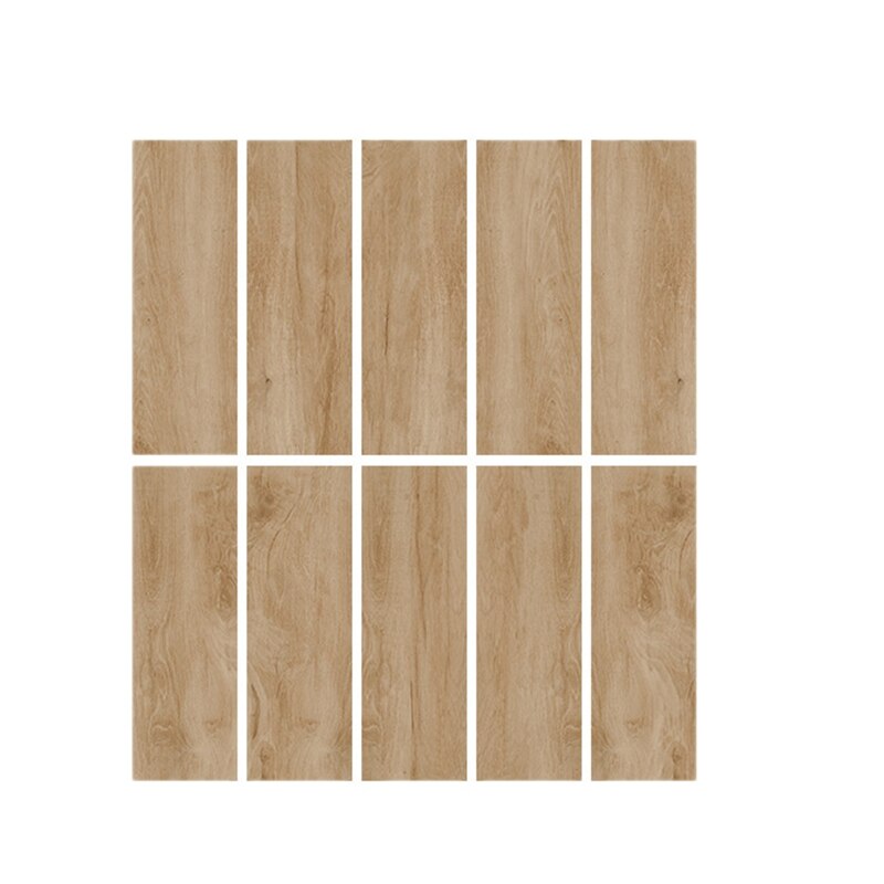 10Pcs Self Adhesive Wood Grain PVC Stickers Waterproof for Room Kitchen Bathroom Tile Decoration: Wood
