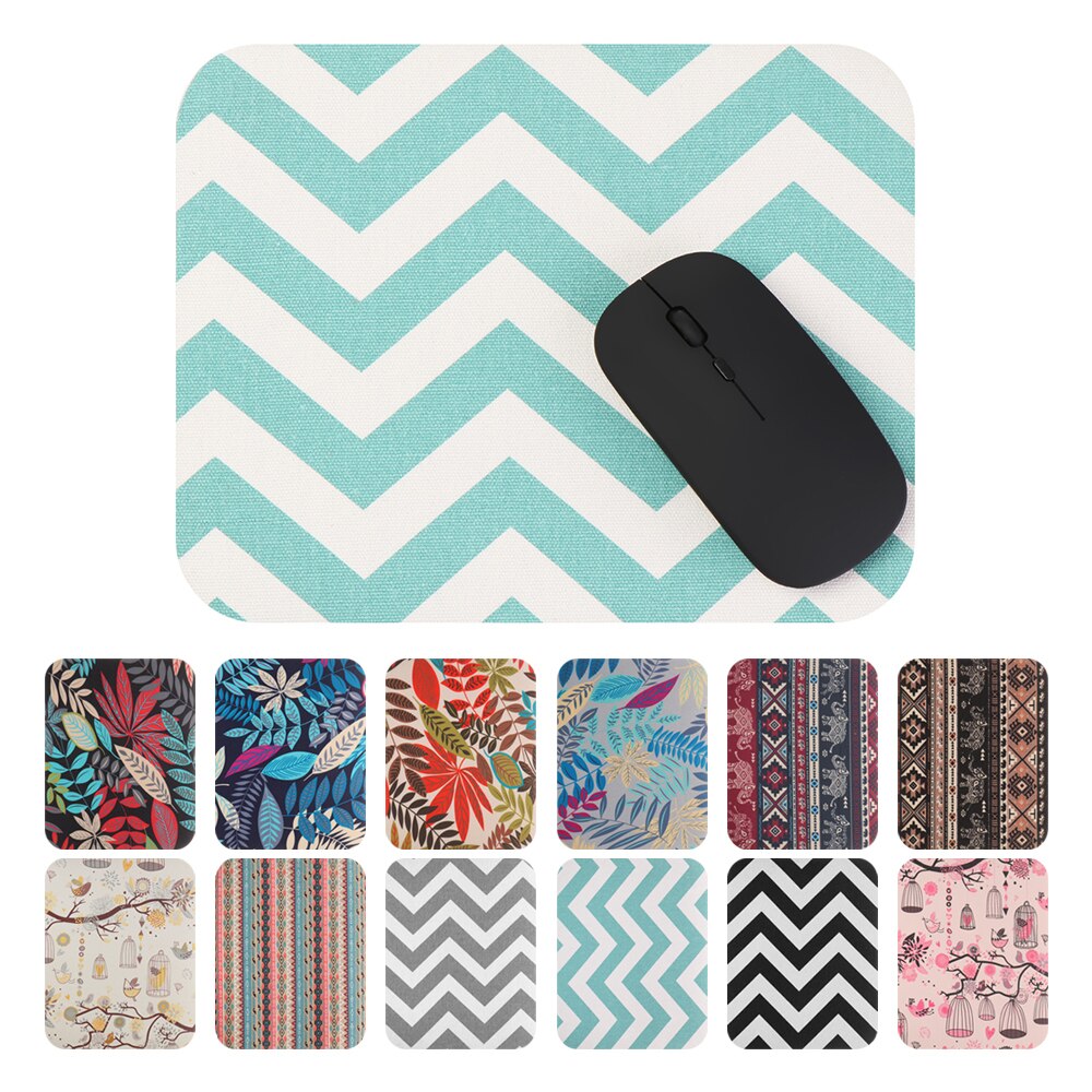 Ethnic Style Canvas Mouse Pad Mice Mat Rubber Anti-slip Durable Desk Cushion Tablet Mat Computer Peripherals Accessory