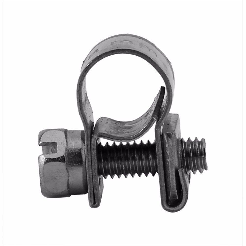10 stk/sett mini slangeklemme klips rør rustfritt stål skrue liten feste rør marine vann rør fittings drivstoff linje injeksjon luft h