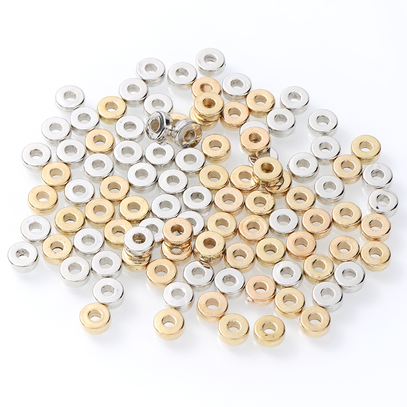 50Pcs 5mm Gold Rhodium Closed Loop Rings Supplies CCB Plastic Jump Ring Single for Jewelry Findings Connector Accessories DIY: Mixed color