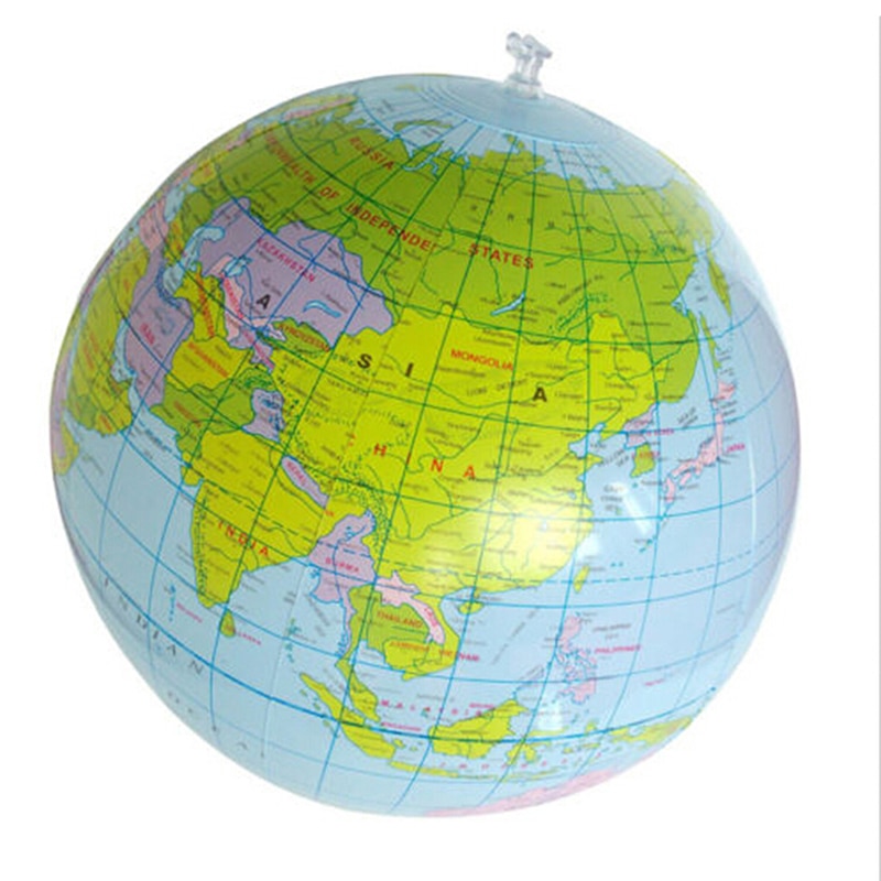 30Cm Opblaasbare Globe World Aarde Oceaan Kaart Bal Geografie Leren Educatief Strand Bal School Accessoires