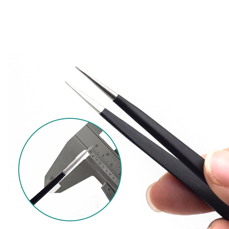 Anti-static ESD Stainless Steel Tweezers Maintenance Tools Industrial Precision Curved Straight Tweezers Repair Tools