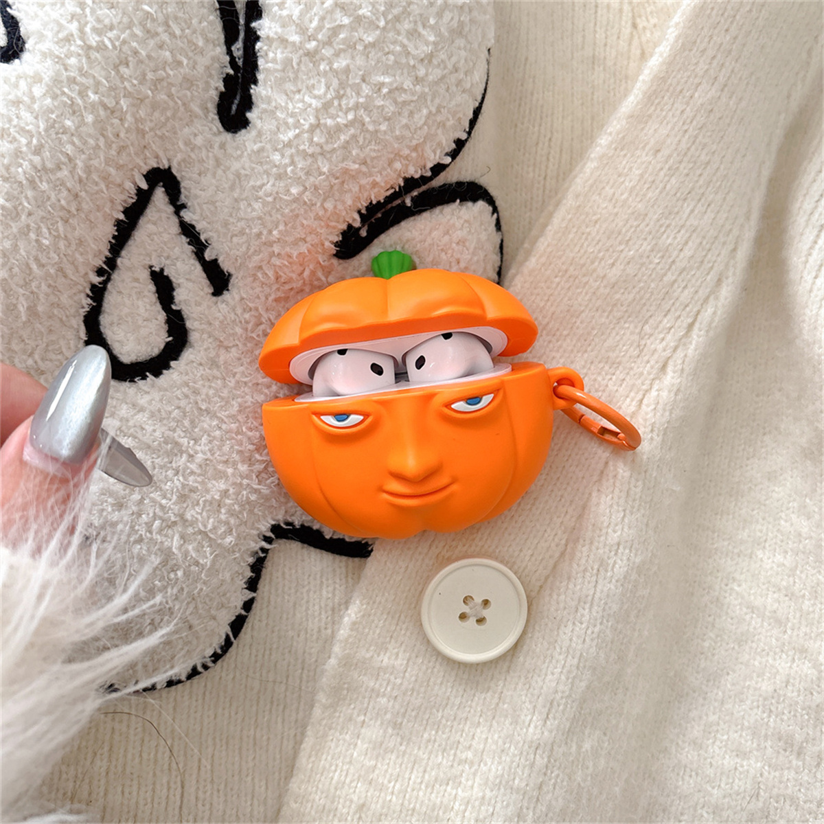 3D Cute Funny Earphone Case for Airpods 1 2 3 Pro pro 2,Soft Silicone Headphone Cover For Airpods 4 with Key Chain