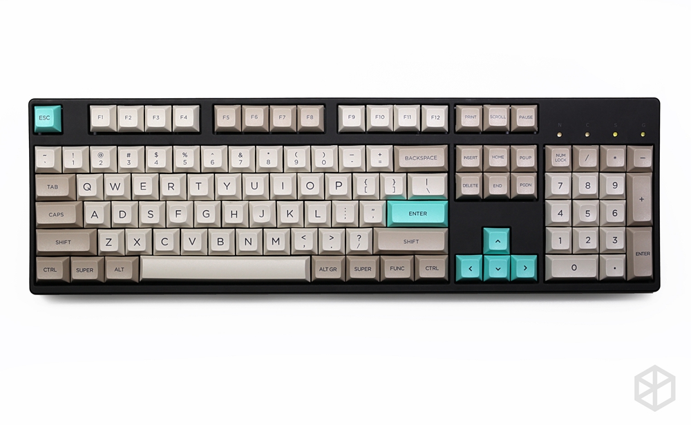 dsa profile Dye Sub Keycap Set PBT plastic retro beige for mechanical keyboard beige grey cyan gh60 xd64 xd84 xd96 87 104