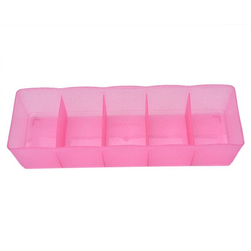 1PCS Underwear Underwear Storage Box 5 Grid Socks Underwear Drawer Closet Family Storage Box Storage Box Partition TSLM1