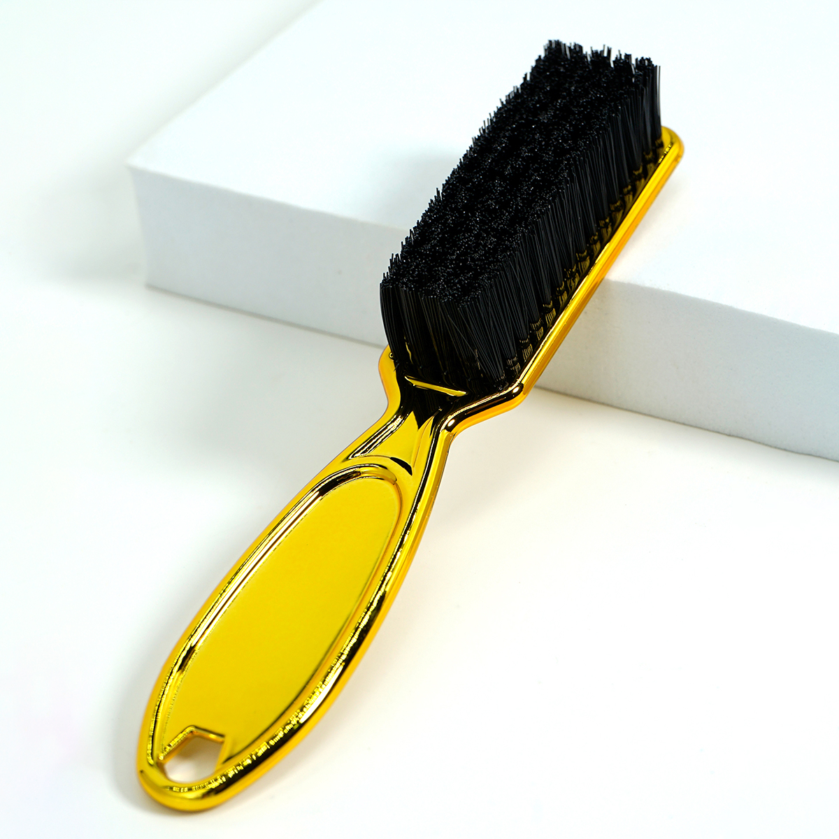 Ensemble de brosses de barbier pour hommes, plumeau pour le visage, ensemble de barbe, brosse à cheveux cassés, brosse ronde de coiffure pour le cou: YELLOW