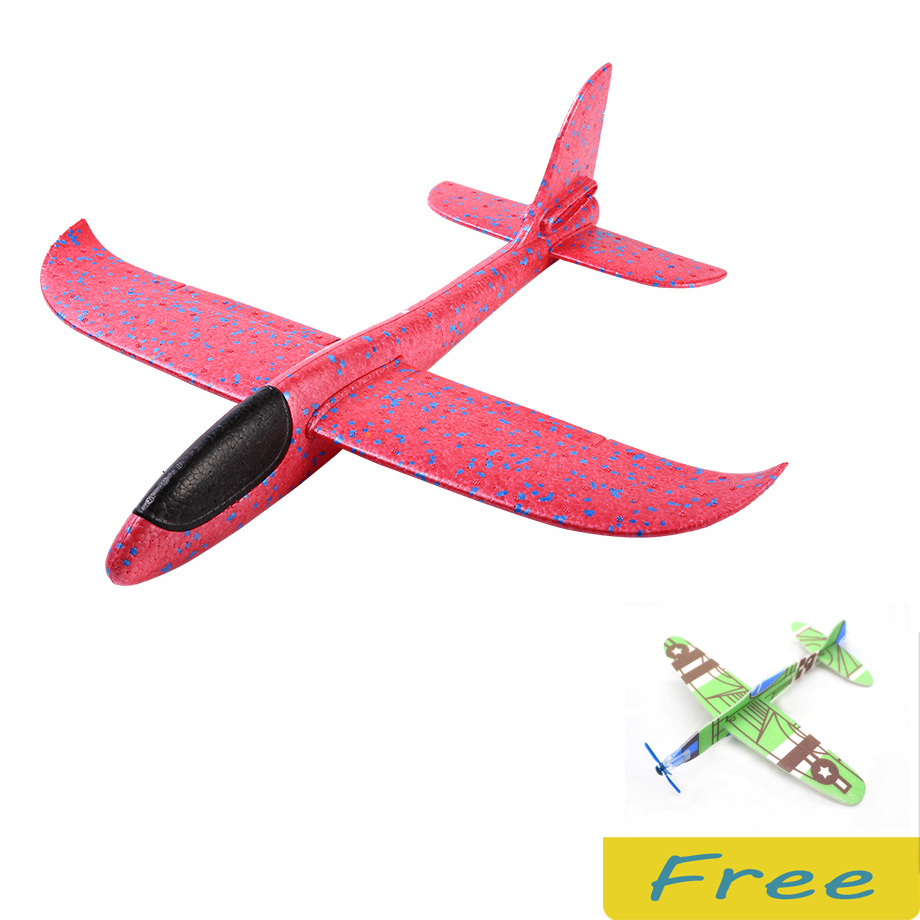 DIY Lanzamiento de mano aviones de ala voladora espuma modelo avión bolsa de rellenos de ala voladora juguetes de avión para niños