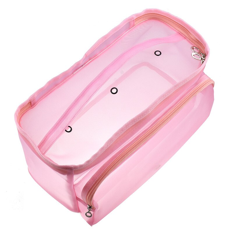 Print Crochet Bag 2 Styles Portable Storage Container with Holes Yarn Storage Bag Sewing Tool Durable Hooks Knitting Accessories: pink