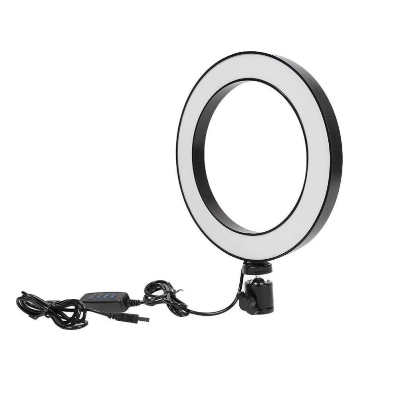 VELEDGE – éclairage Ring Light LED en forme d&#39;anneau réglable, lampe de remplissage pour vidéo de maquillage en direct, alimentation USB, lumière annulaire réglable avec large plage