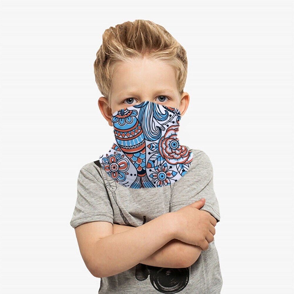 Flower Petals Kids Head/Face/Mask Neck Bandana Scarf Dual-use Magic Tube HeadScarf Cycling Sport Headwear Turban Balaclava: F