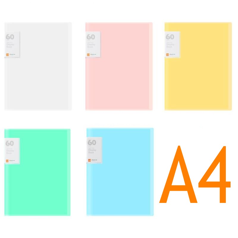 A4 Plastic Budget Binder File Folders For Documents 40/60 Pages Filing Products Office Supplies Desk Stationery Organizer