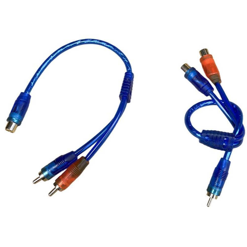 Cable de Audio RCA para coche, adaptador divisor "Y", 1 hembra a 2 cables macho para ordenador doméstico, accesorios electrónicos automotrices