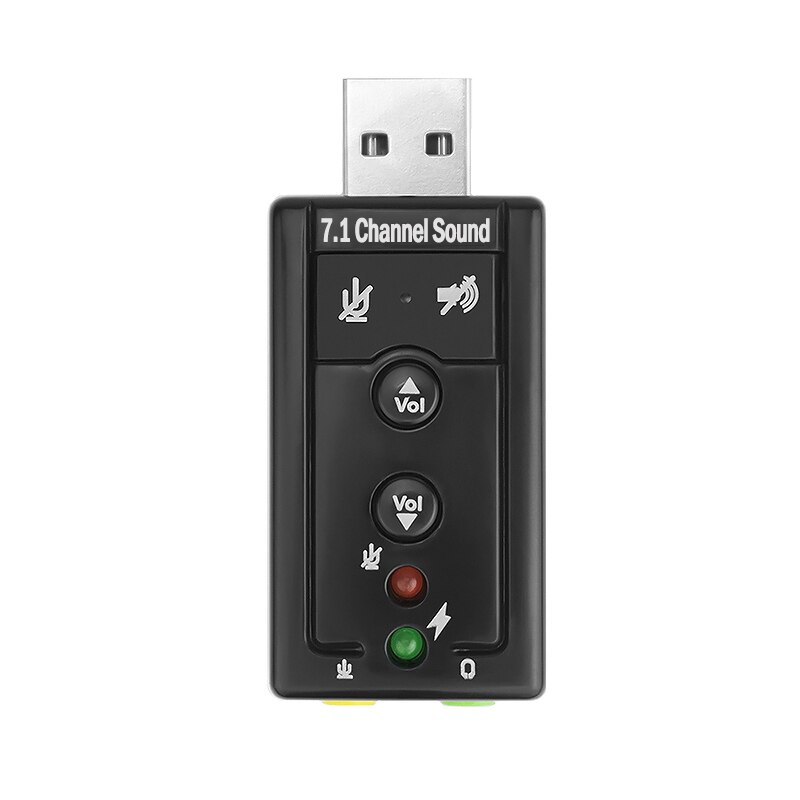PHOINIKAS Externe geluidskaart, USB Audio Adapter met 3,5 mm Hoofdtelefoon en Microfoon Jack
