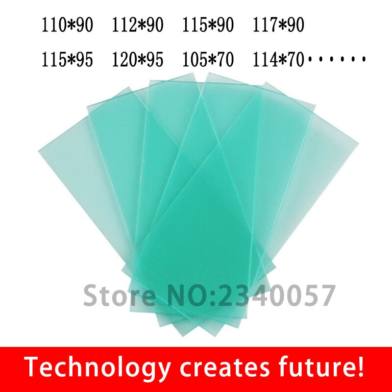 10pcs PC protective sheet solar automatic dimming welding cap lens group lens protection 105 * 90 110 * 90 115 * 90 117 * 90