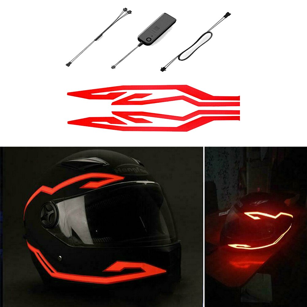 Casque de moto casque lumineux 3 Modes lumière Led barre de bande décoration Top