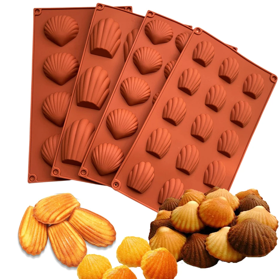 Stampi per Madeleine in silicone antiaderente Stampi per Madeleine a forma di conchiglia Stampo per torta da forno padella Accessori da cucina per teglia fai da te