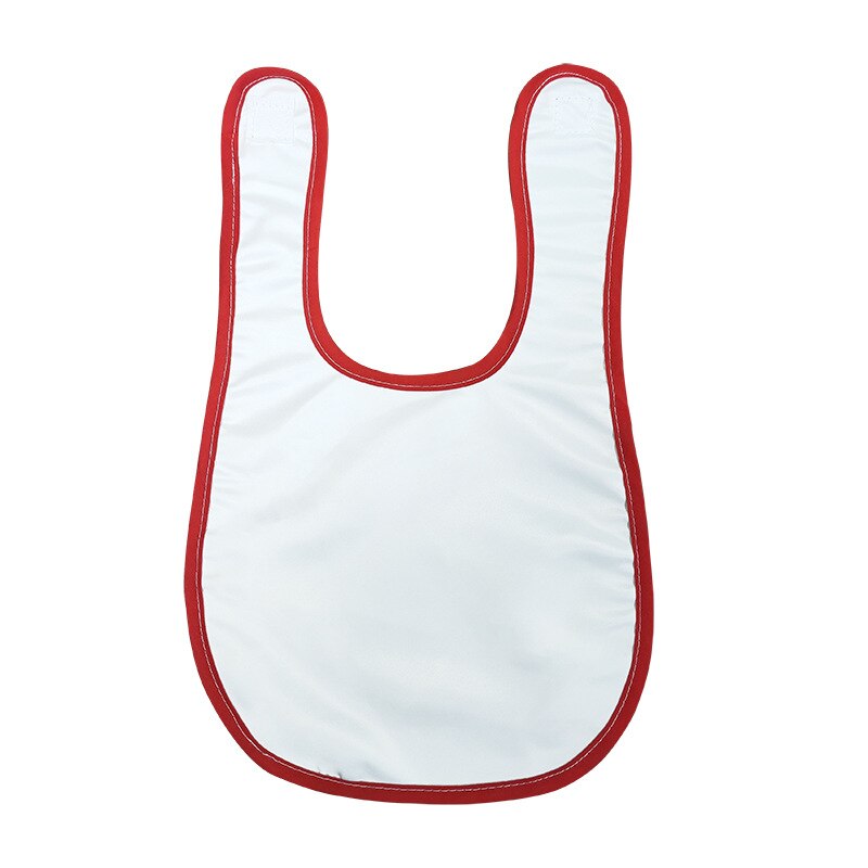 Babero de sublimación en blanco para bebé, pañuelos con lazo para impresión de tinta por sublimación, DIY, prensa de calor, transferencia, 10 unids/lote: Red