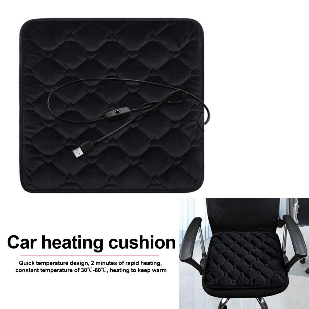 Car Heated Seat Cushion Cover Auto USB Heat Heater Warmer Pad Universal Heated Seat Covers Pad Car Interior Accessories