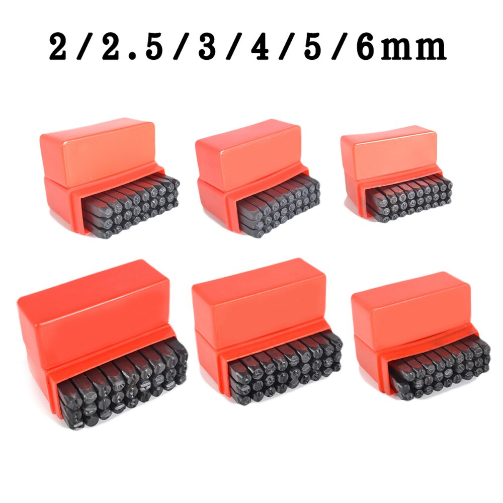 Herramienta de artesanía de cuero, juego de sellos de mayúsculas, letras del alfabeto, punzón de acero, Kits de herramientas de artesanía de Metal, A-Z de 2-6mm, 27 Uds.