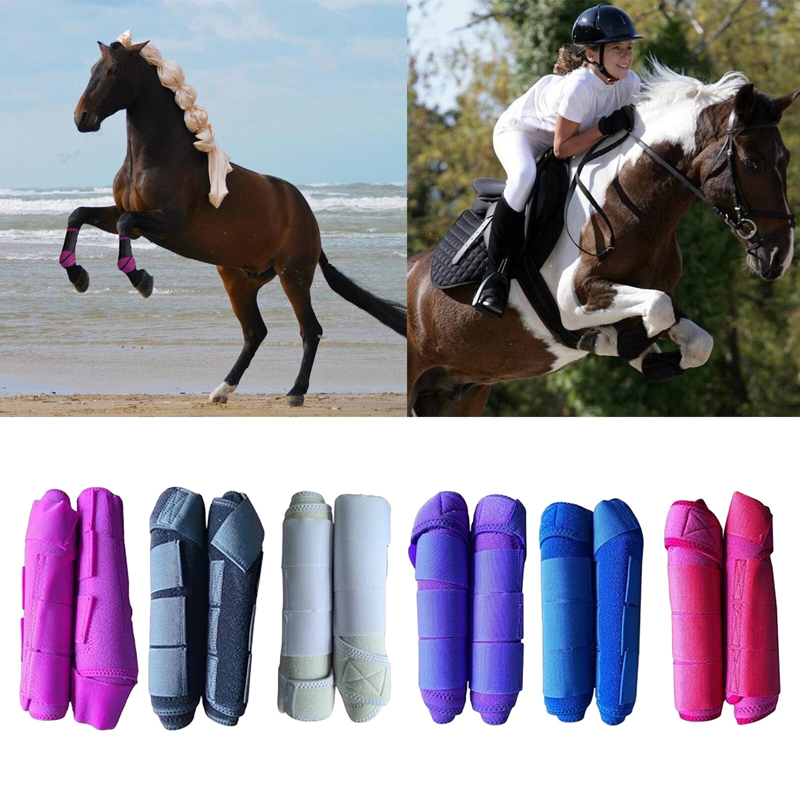 Protective Lightweight Horse Tendon Boots Equine Sport Leg Prtoector
