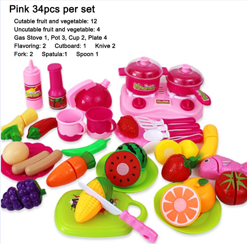 Ustensiles miniatures pour enfant, vaisselle, ustensiles de cuisine, jeu semblant de cuisine pour enfants, mini ustensiles de cuisine en plastique, ustensiles de cuisine, jouet de simulation: 34pcs per set